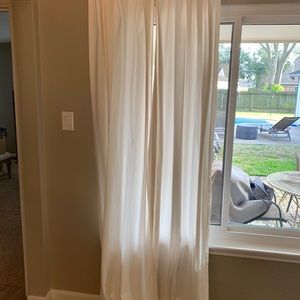West Elm: White linen curtains -4 panels